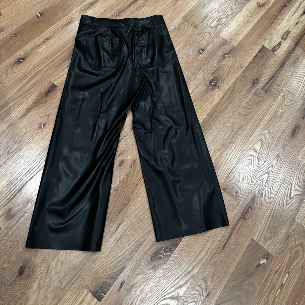 Zara cropped leather pants